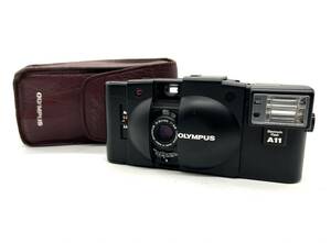 ■OLYMPUS オリンパス XA2 A11 コンパクトフィルムカメラ D.Zuiko 1.3.5 35mm フラッシュユニット 付 中古 現状品 ケース 付