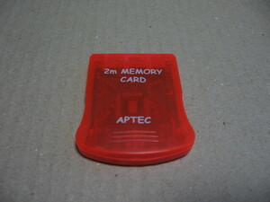 PS memory card APREC 2M MEMORY CARD clear red 30 block 