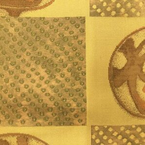 085443# 【1円～】市松に抽象模様織出し名古屋帯の画像4