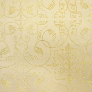 086323# 【1円～】唐草・抽象模様織出し名古屋帯の画像4