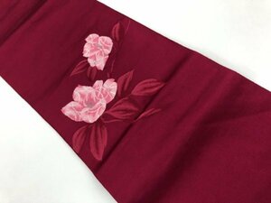 088153# 【1円～】椿模様織出し名古屋帯