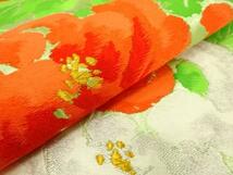ys6973635; 宗sou 菊模様織り出し袋帯（材料）【アンティーク】【着】_画像8