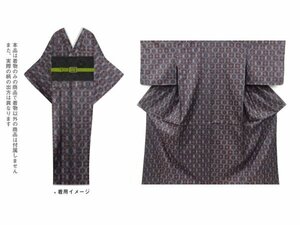 ys6985416; 宗sou 未使用品　花亀甲模様織り出し西陣伝承紬着物アンサンブル【リサイクル】【着】