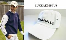 LEON掲載品★LUXEAKMPLUS リュクスエイケイエムプラス★ロゴベーシックキャップ【laz-22004】ホワイト白【本物保証】 LUXE AKM PLUS_画像1