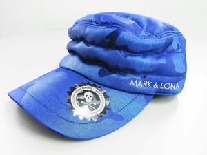 正規品★MARK&LONA マーク&ロナ★Signature Camo Quilt Cap カモフラージュ柄ワークキャップ【ML-17W-YP27】ブルー青【本物保証】★1点物