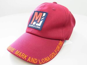 正規品★MARK&LONA マーク&ロナ★MLラバーロゴアイアンスカルキャップ【MLF-9C-FC08】バーガンディ赤紫【本物保証】カタログ掲載