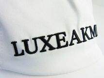 LEON掲載品★LUXEAKMPLUS リュクスエイケイエムプラス★ロゴベーシックキャップ【laz-22004】ホワイト白【本物保証】 LUXE AKM PLUS_画像4