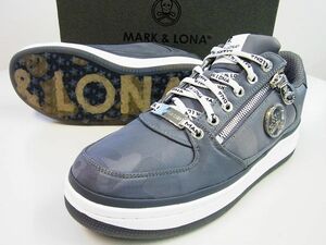 正規★MARK&LONA マークアンドロナ★Gauge Green Walker ZiP Low スカルカモジップスニーカー★26cm【MLS-3A-SS02】スチール灰【本物保証】