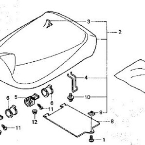 AF58 純正 シートASSY ブラウン 新品 送料950円～ ズーマー HONDA ホンダ ZOOMER 茶色 シート RUCKUS ラックアス 茶 .gga.bの画像2