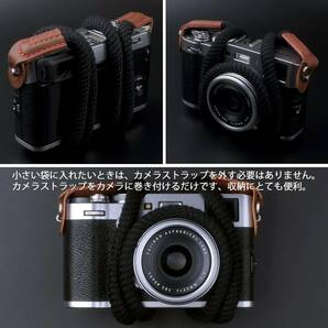 ブラック [VKO] カメラネックストラップ ソフトコットン カメラストラップ ショルダーストラッ 一眼レフ/ミラーレス/コンパクの画像3