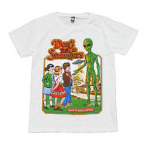 宇宙人 UFO 少年 アメリカン レトロプリント ストリート系 デザインTシャツ おもしろTシャツ メンズ 半袖★tsr0560-wht-l_画像1