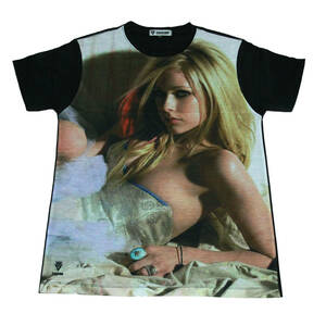 アヴリル・ラヴィーン ロック 歌手 アメリカ セクシー おしゃれ ストリート系 デザインTシャツ おもしろTシャツ メンズ 半袖 ★M698M