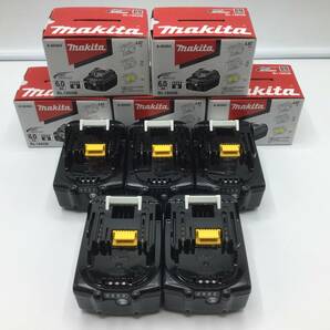 【領収書発行可】☆[未使用]Makita/マキタ 18v 6.0Ah リチウムイオンバッテリー BL1860B 5個セット [ITOTVQT88T88]の画像2