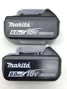 [未使用]Makita/マキタ 18v6.0Ah リチウムイオンバッテリー BL1860B 【2個セット】 [ITX8KGEXKW2S]