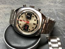 [希少美品 ビンテージ]vintage mechanical chronograph 1970’s JAZ 製機械式手巻 クロノグラフ スイス製ムーブvaljoux バルジュー7733搭載_画像1