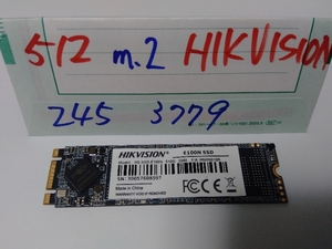 ■ SSD M.2 ■ 512GB （245時間）　正常判定　E100N　HIKVISION　送料無料