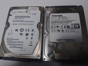 ▲ 8367時間 ＋ 13764時間　Seagate 東芝　500gb HDD　2個セット ノート用 ／正常判定　送料無料