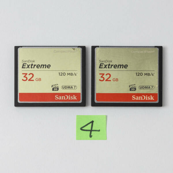 SanDisk Extreme　CFカード【32GB ・中古2枚組】 120MB/s 　サンディスク　コンパクトフラッシュ (４)