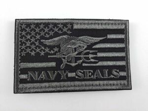 NAVY SEALS パッチ ワッペン グレー サバゲー ミリタリー ベルクロ DM便発送