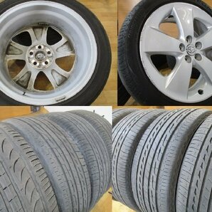 トヨタ 30系 プリウス Sツーリング 純正 ホイール タイヤ 4本 5H-100 17インチ 215/45R17 ブリヂストン レグノ 2019年 / ピレリ 2019年の画像3