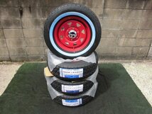 200系 ハイエース レッド 新品 IRON HEAD ホイール ホワイトリボンタイヤ 4本 6H-139.7 15インチ 215/70R15C 109/107Q 8PR 2022年 デイトナ_画像2