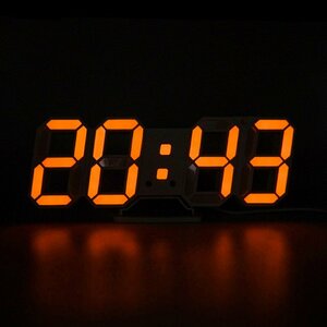 3D LED壁時計現代デジタルアラーム時計家の装飾現代のテーブルデスクナイト壁時計のホームリビングルーム装飾 ZCL875