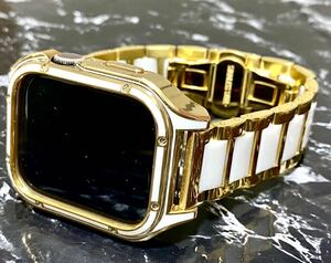 8 винт Apple часы stain ремень керамика защитный корпус кейс мужской reti-Apple Watch частота золотой белый 