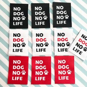 布タグ　NO DOG NO LIFE　10枚セット　