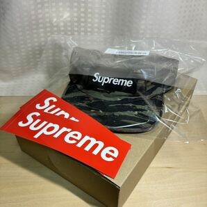 送料無料 元箱 新品 未試着 2024ss Supreme Military Camp Cap Olive Tiger Camo シュプリーム キャンプ キャップ タイガーカモ box logoの画像1