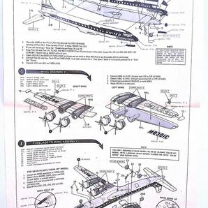 Revell レベル 絶版 1/122 ダグラス DC-7 ユナイテッド航空 旅客機 プラモデル 未使用 未組立 超稀少の画像10