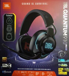 JBL QUANTUM 910 ゲーミングヘッドセット ヘッドホン ヘッドフォン 7.1chサラウンド ノイズキャンセリングJBLQ910WLBLK