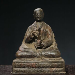 ◆古風堂◆ 中国 仏像 上師仏 彫刻 21cm*17cm*10cm 重量：1.61kg