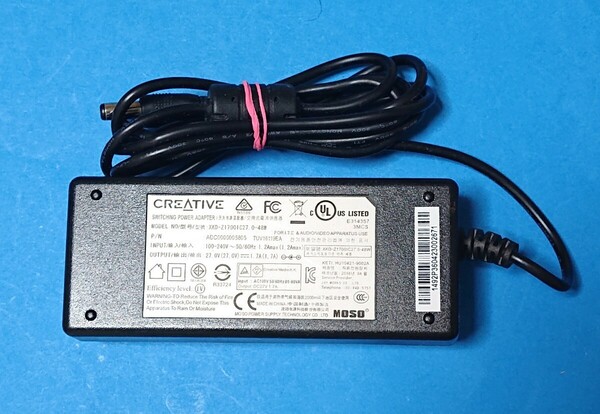 送料無料 即決 CREATIVE ACアダプタ ステレオスピーカー GigaWorks T40シリーズ II GW-T40-IIR用 XKD-Z1700IC27 DC27V 1.7A MOSO 管M 