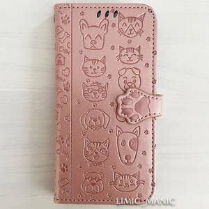 iPhone 6 6s 7 8 SE ( no. 2 generation / no. 3 generation ) SE2 SE3 case smartphone notebook type rose Gold cat CAT cat Chan dog one Chan DOG