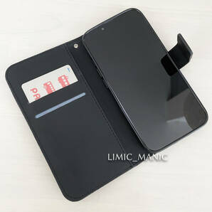 iPhone 13 / 14 ケース スマホ 手帳型 カードケース ブラック 黒 黒色 エスニック風 曼荼羅模様 アイフォンの画像5