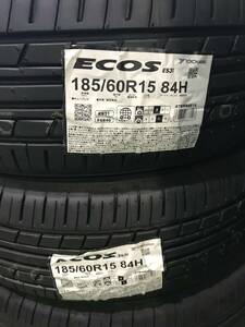 2404-15 ●2本のみ● 185/60R15 84H エコス ES31 2019年製 ヨコハマ 未使用品！！