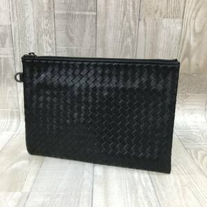 NZ968●BOTTEGA VENETA レザー クラッチバッグ セカンドバッグ●ブラック ボッテガ・ヴェネタ の画像1