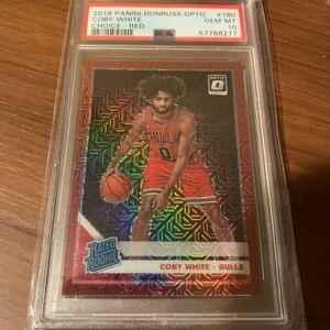 2019-20 Coby White Donruss Optic Rated Rookie Red Choice /88 #180 RC PSA 10