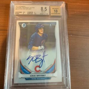 2014 BOWMAN CHROME PROSPECTS KRIS BRYANT 1ST AUTO CUBS ROCKIESの画像1