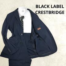 524 BLACK LABEL CRESTBRIDGE ブラックレーベルクレストブリッジ セットアップスーツ ネイビー S ストライプ_画像1