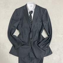 544 Paul Smith ポールスミス × Ermenegildo Zegna エルメネジルド ゼニア セットアップスーツ グレー L_画像2