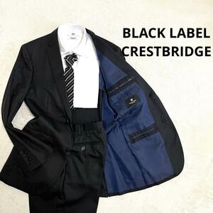 548 BLACK LABEL CRESTBRIDGE Black Label k rest Bridge setup suit black 36 stripe 