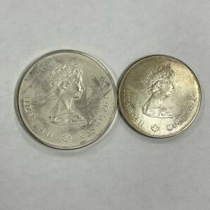 1円～ モントリオールオリンピック 記念銀貨 10ドル 5ドル 銀貨 古銭 記念の画像2