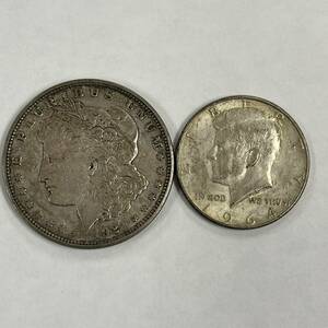 1円～　銀貨/アメリカ/ONE DOLAR/HALF DOLLAR/1ドル/1/2ドル/1921年/1964年