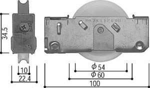 YKK　玄関引き戸　戸車 HH3K11286 　1個　送料無料　kenz