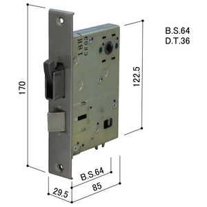 YKKap 玄関ドア　プロント　ヴェナート　主錠ケース（プッシュプル錠用・鎌デッド） HH4K11688　送料無料　取説付　kenz