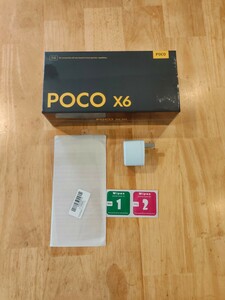 POCO x6 白色　8GB 256GB 新品未開封　ガラスフィルム付 日本語対応　グーグルプレイ対応　コスパ最強スマホ　antutu60万点