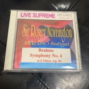 LIVE SUPREME ブラームス　sir roger norrington シュトゥットガルト　CD クラシック