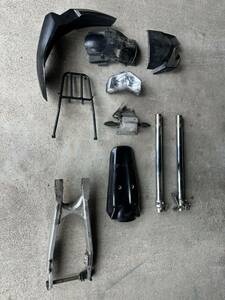 Kawasaki KLX250 FI model cowl, Swing Arm tail inner tube etc. over . parts set non-genuine carrier 