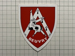  Франция старый стикер :BEUVRY дзюдо спорт состязание Vintage за границей +De